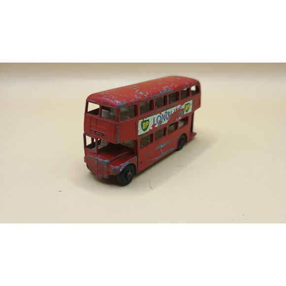 Vintage Matchbox Routemaster Bus No 5 Red White Interior Made England Lesney - Picture 1 of 7
